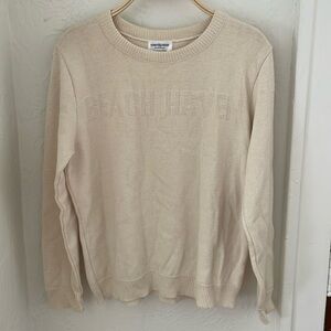 TOWNPRIDE Women's Long Sleeve Knit Crewneck Pullover Sweater In Natural